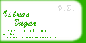 vilmos dugar business card